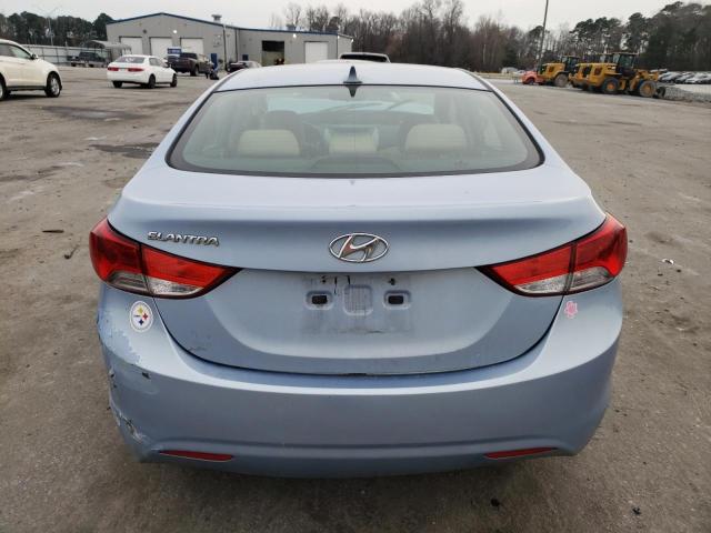 KMHDH4AE1CU419754 - 2012 HYUNDAI ELANTRA GLS BLUE photo 6