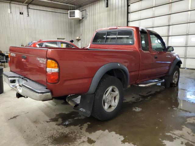 5TEWN72N64Z446169 - 2004 TOYOTA TACOMA XTRACAB MAROON photo 3