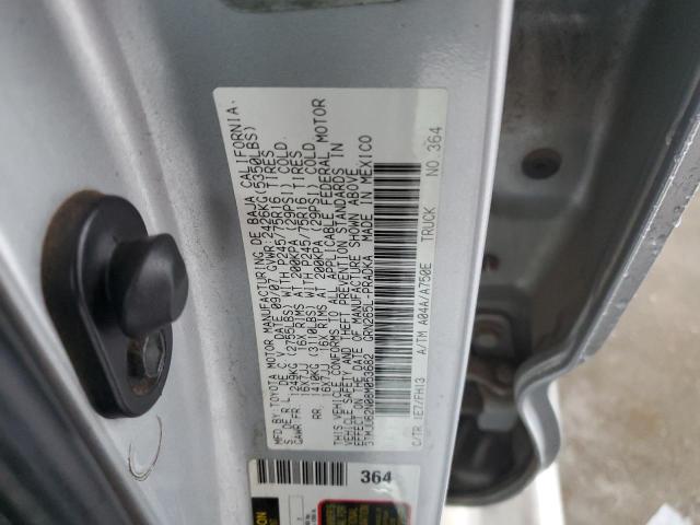 3TMJU62N08M053682 - 2008 TOYOTA TACOMA DOUBLE CAB PRERUNNER GRAY photo 12