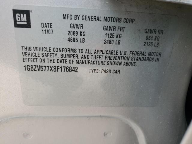 1G8ZV577X8F176842 - 2008 SATURN AURA XR SILVER photo 12