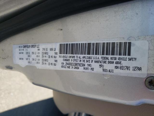 2A4RR8DG3BR702304 - 2011 CHRYSLER TOWN & COU TOURING L SILVER photo 13