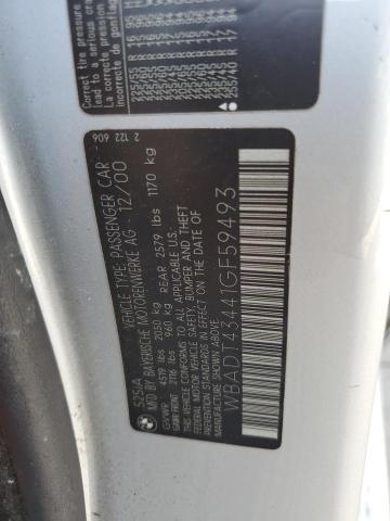 WBADT43441GF59493 - 2001 BMW 525 I AUTOMATIC SILVER photo 12
