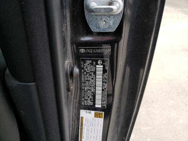JTKDE167680250649 - 2008 TOYOTA SCION TC შავი ფოტო 12
