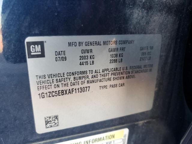 1G1ZC5EBXAF113077 - 2010 CHEVROLET MALIBU 1LT BLUE photo 12