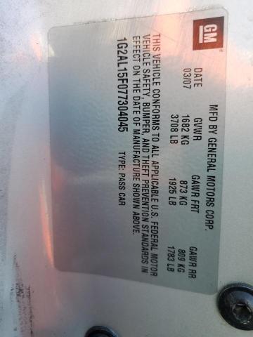 1G2AL15F077304045 - 2007 PONTIAC G5 Gris photo 12