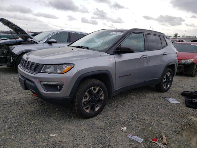 3C4NJDDB0JT451701 - 2018 JEEP COMPASS TRAILHAWK SILVER photo 1