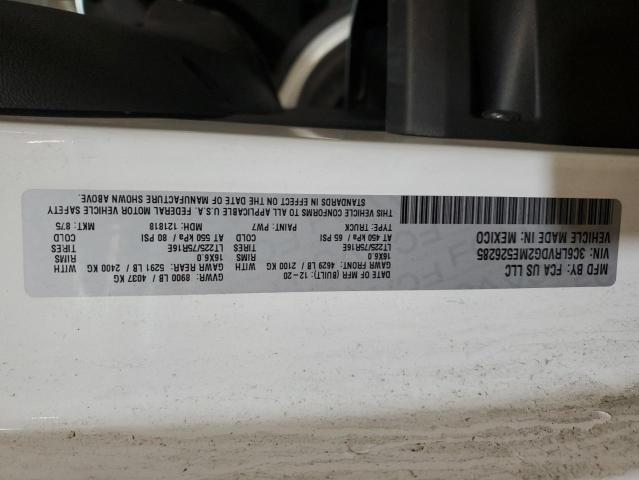 3C6LRVDG2ME526285 - 2021 RAM PROMASTER 2500 HIGH Ақ фото 14