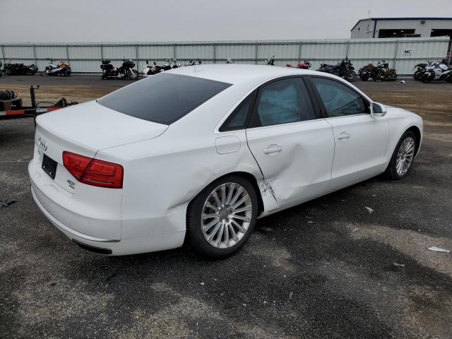 WAUA2AFD5DN016862 - 2013 AUDI A8 QUATTRO WHITE photo 3