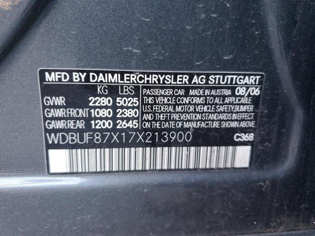 WDBUF87X17X213900 - 2007 MERCEDES-BENZ E 350 4MATIC GRAY photo 12