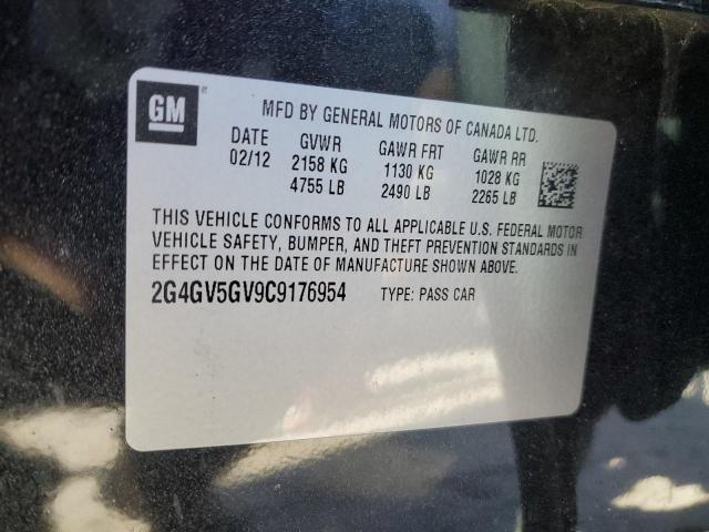 2G4GV5GV9C9176954 - 2012 BUICK REGAL GS GRAY photo 13