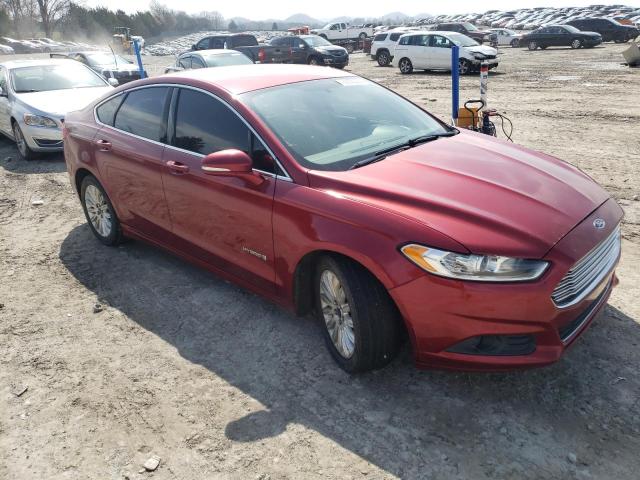 3FA6P0LU8DR301843 - 2013 FORD FUSION SE HYBRID BURGUNDY photo 4