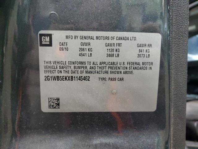 2G1WB5EKXB1145462 - 2011 CHEVROLET IMPALA LT GRAY photo 12