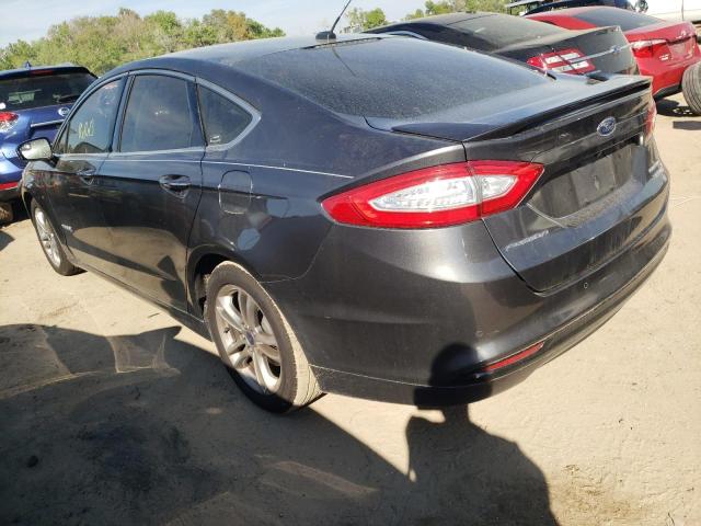 3FA6P0RU6FR177940 - 2015 FORD FUSION TITANIUM HEV GRAY photo 2