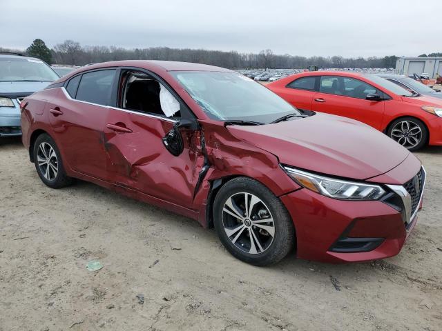 3N1AB8CV1LY239042 - 2020 NISSAN SENTRA SV RED photo 4