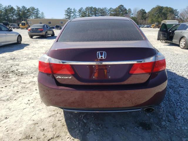 1HGCR2F36FA064435 - 2015 HONDA ACCORD LX BURGUNDY photo 6