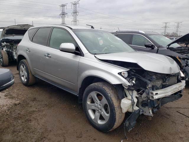 JN8AZ08T64W223546 - 2004 NISSAN MURANO SL SILVER photo 4