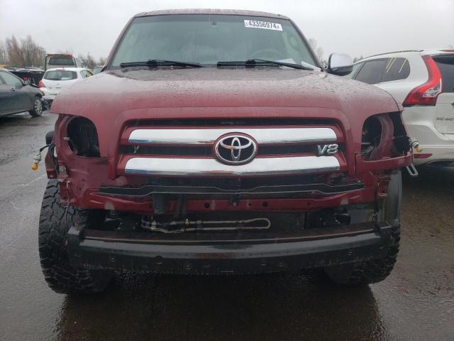 5TBBT44105S467250 - 2005 TOYOTA TUNDRA ACCESS CAB SR5 RED photo 5