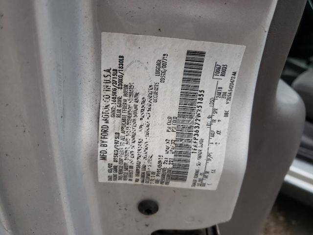 1FAFP36372W251855 - 2002 FORD FOCUS SE SILVER photo 13