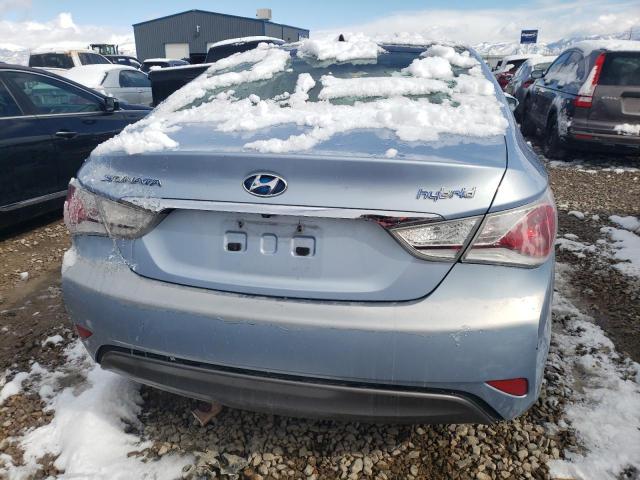 KMHEC4A47BA000303 - 2011 HYUNDAI SONATA HYBRID BLUE photo 6