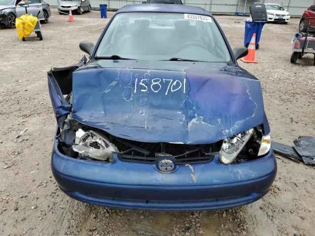 1Y1SK5289WZ421539 - 1998 CHEVROLET GEO PRIZM BASE BLUE photo 5