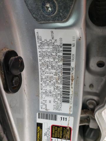 3TMJU62NX8M059215 - 2008 TOYOTA TACOMA DOUBLE CAB PRERUNNER SILVER photo 12