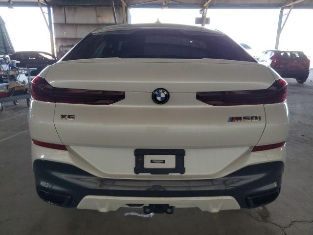 5UXCY8C09N9L20077 - 2022 BMW X6 M50I WHITE photo 6