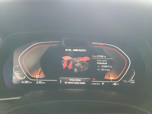 5UXCY8C09N9L20077 - 2022 BMW X6 M50I WHITE photo 9