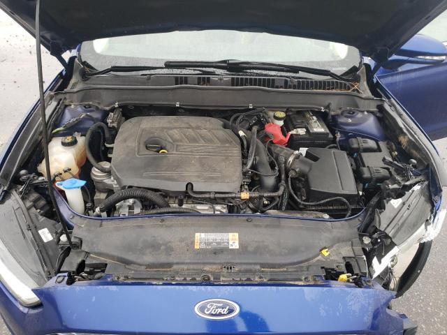 3FA6P0HDXER387487 - 2014 FORD FUSION SE BLUE photo 11