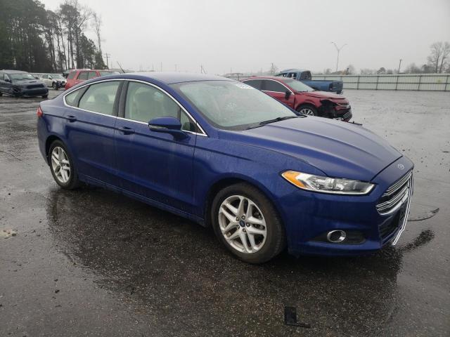 3FA6P0HDXER387487 - 2014 FORD FUSION SE BLUE photo 4