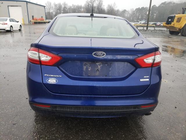 3FA6P0HDXER387487 - 2014 FORD FUSION SE BLUE photo 6