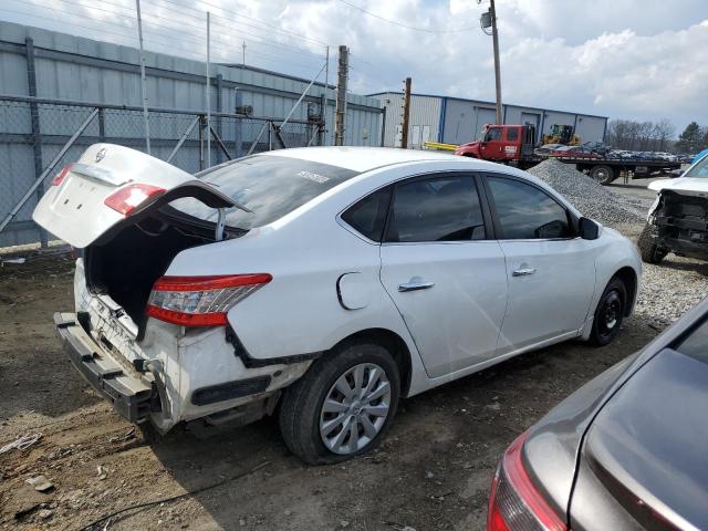 3N1AB7AP4FY357623 - 2015 NISSAN SENTRA S WHITE photo 3