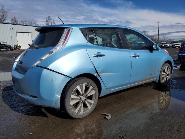 1N4AZ0CP8FC325480 - 2015 NISSAN LEAF S TEAL photo 3