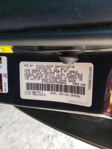 5YFBU4EE9CP030942 - 2012 TOYOTA COROLLA BASE BLACK photo 12