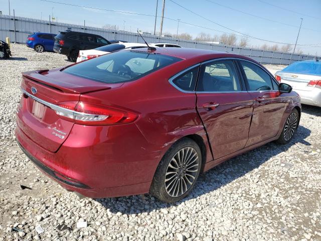 3FA6P0RU2HR262695 - 2017 FORD FUSION TITANIUM HEV BURGUNDY photo 3