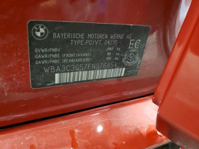 WBA3C3G57FNS76854 - 2015 BMW 320 I XDRIVE RED photo 12