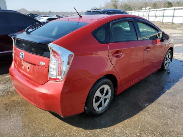 JTDKN3DU6E1782766 - 2014 TOYOTA PRIUS RED photo 3