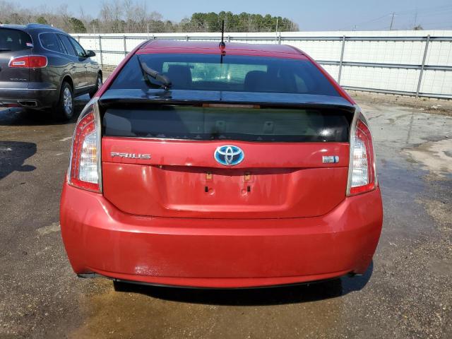 JTDKN3DU6E1782766 - 2014 TOYOTA PRIUS RED photo 6