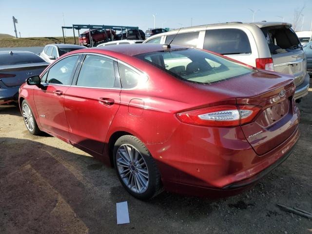 3FA6P0LU4ER147519 - 2014 FORD FUSION SE HYBRID RED photo 2