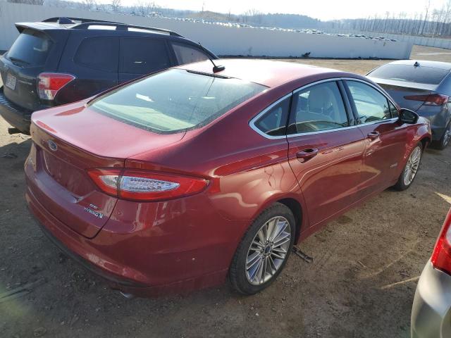 3FA6P0LU4ER147519 - 2014 FORD FUSION SE HYBRID RED photo 3