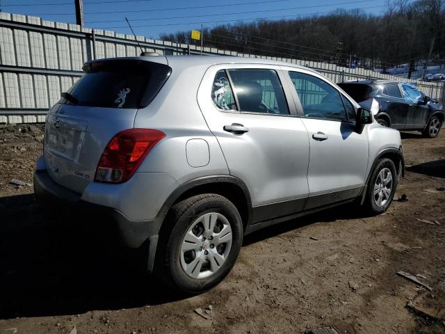 KL7CJKSB9FB129319 - 2015 CHEVROLET TRAX LS SILVER photo 3