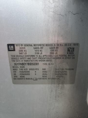 3GYFNBEY7BS552381 - 2011 CADILLAC SRX PERFORMANCE COLLECTION SILVER photo 13