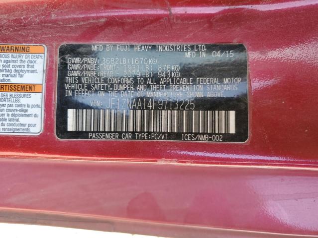 JF1ZNAA14F9713225 - 2015 TOYOTA SCION FR-S 红色 照片 12