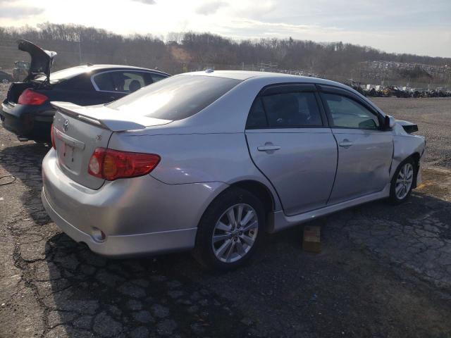 2T1BU4EE8AC475296 - 2010 TOYOTA COROLLA BASE SILVER photo 3