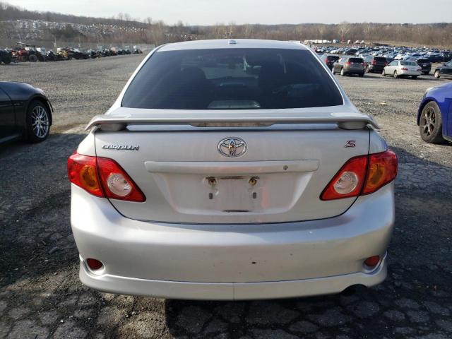 2T1BU4EE8AC475296 - 2010 TOYOTA COROLLA BASE SILVER photo 6