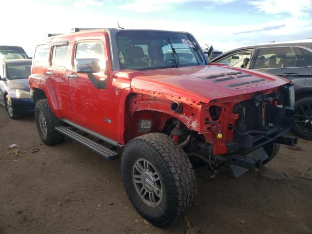 5GTDN13E678222028 - 2007 HUMMER H3 RED photo 4