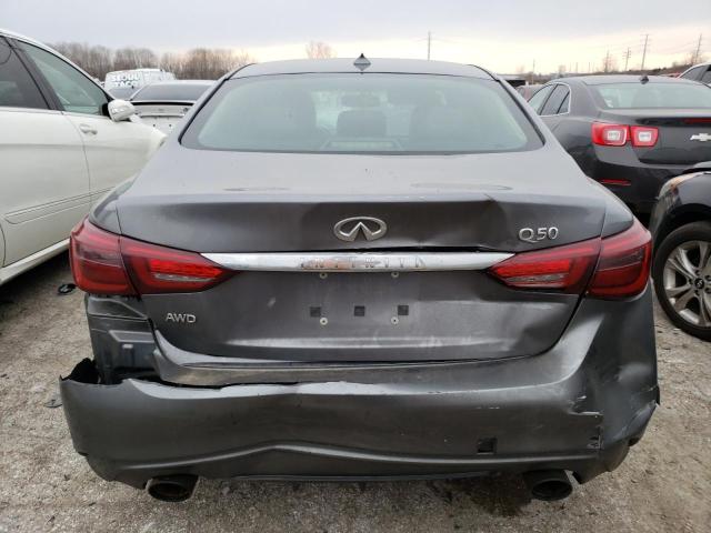 JN1EV7AR6JM610818 - 2018 INFINITI Q50 LUXE GRAY photo 6