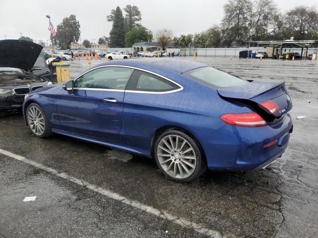 WDDWJ4JB2HF403362 - 2017 MERCEDES-BENZ C 300 BLUE photo 2