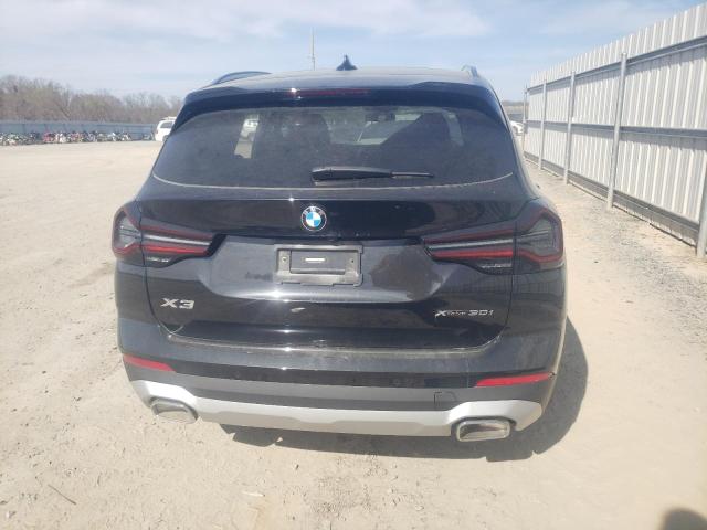 5UX53DP08N9M55867 - 2022 BMW X3 XDRIVE30I BLACK photo 6