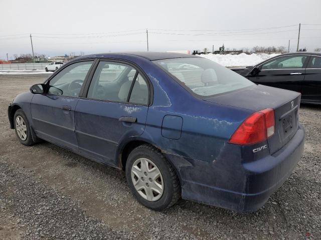 2HGES16365H042684 - 2005 HONDA CIVIC DX VP BLUE photo 2