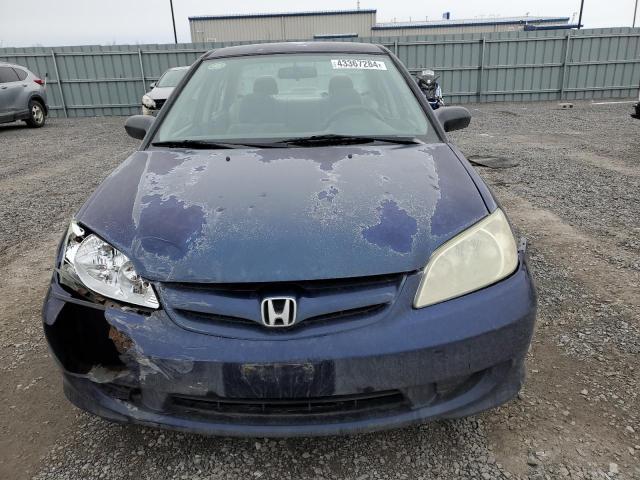 2HGES16365H042684 - 2005 HONDA CIVIC DX VP Mavi foto 5